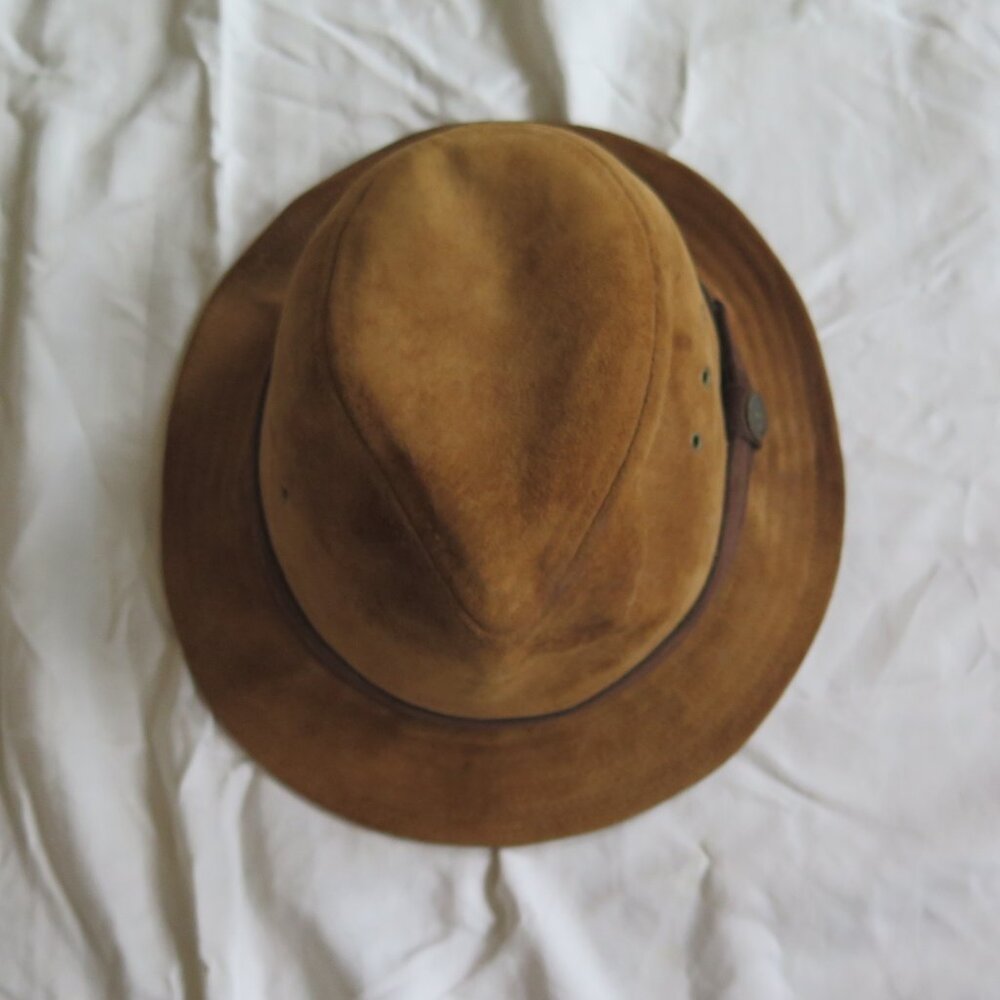 Goorin Brothers Suede Fedora style hat XL
